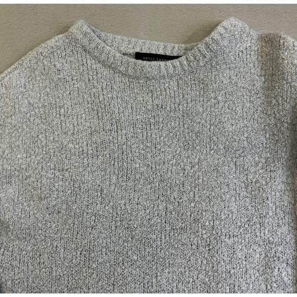 Skull Cashmere Sweater Womens 0S Gray Merino Wool  Halloween Goth Emo Spooky - Picture 2 of 9